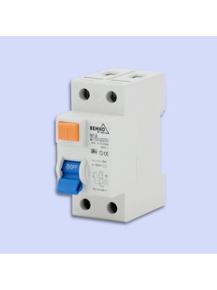INTRERUPATOR DIFERENTIAL MONOFAZAT 2P / 25A / 100MA