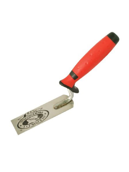 MISTRIE INOX DREAPTA CU MANER GUMAT 110X60MM