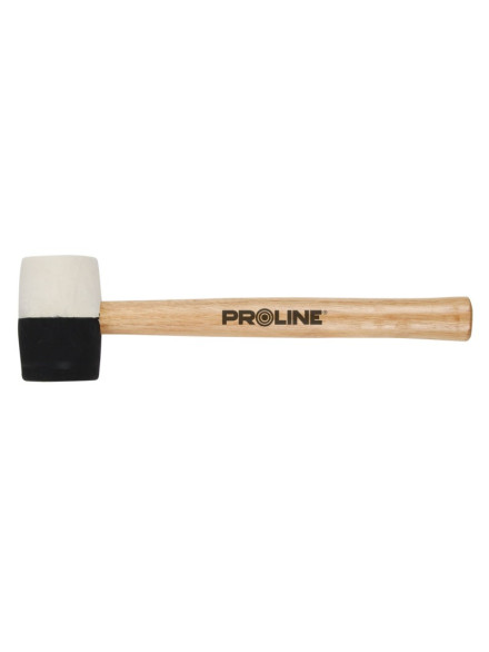CIOCAN CAUCIUC BICOLOR CU MANER LEMN 44MM / 230G