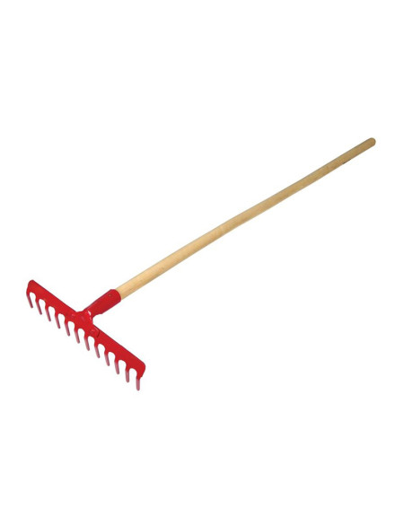 GREBLA METALICA CU MANER LEMN 130CM / 12 DINTI